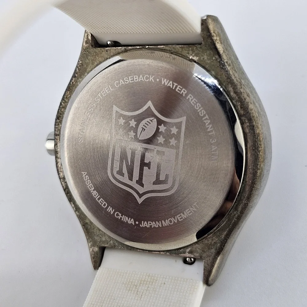 Houston Texans NFL Men's Watch 40MM Black Dial White Plastic Bands New Battery